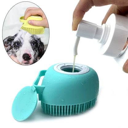 CEPILLO DE SILICONA PARA BAÑO DE MASCOTAS